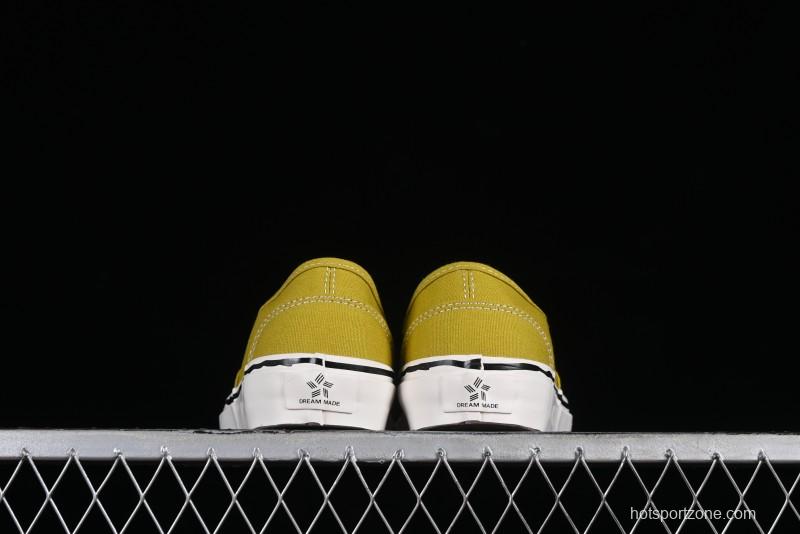 Kamiya Vulcanize Sneaker 23AW High-End Line Dissolved Yellow Canvas Shoes with Smiley Face Print Low-Top - M.C3