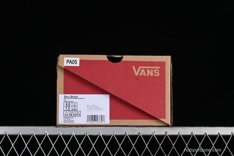 Vans Classics Knu Skool Washed Denim Distressed Vintage Chunky Tongue Skate Shoes - VN0009QCBLK