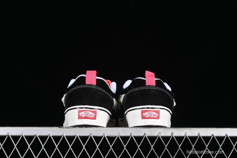 Vans Classics Knu Skool Retro Skate Shoes with Thickened Tongue and Oversized Toe - VN0009QCBLK