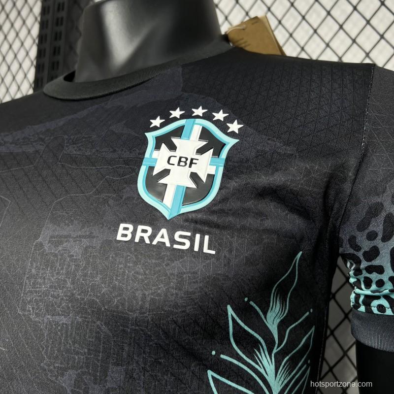 Player Version 2024 Brazil Pele Black Special Edition Jersey