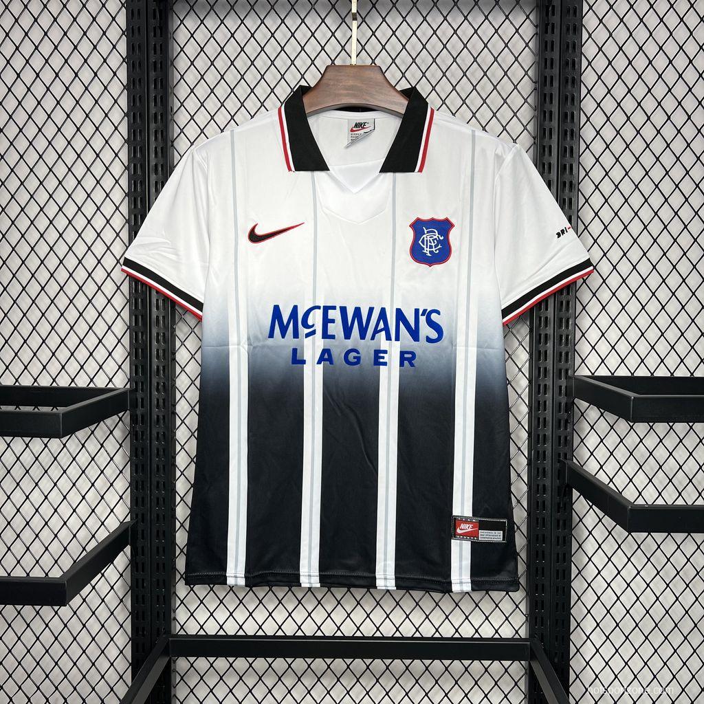 Retro 97/99 Glasgow Rangers Away White Jersey