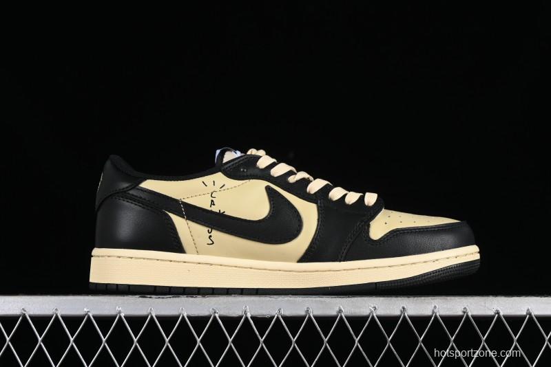 Nike Travis Scott x Air Jordan 1 Low OG AJ1 Reverse Swoosh Sneakers - DM7866-201