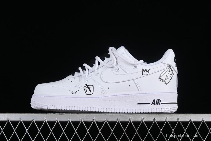 Nike Air Force 1 '07 Low Graffiti Casual Sneakers - CV9879-541