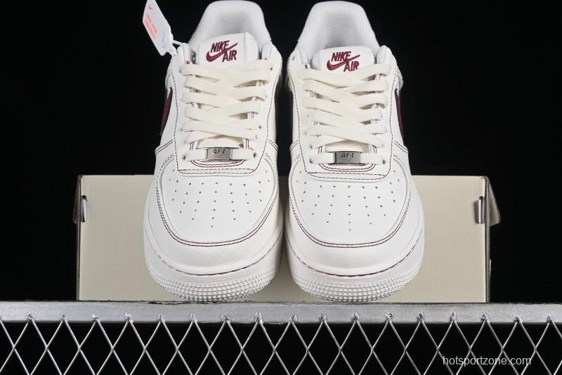 Nike Vlone x Air Force 1 '07 Low Collaboration Wine Red Casual Sneakers - AA5360-010