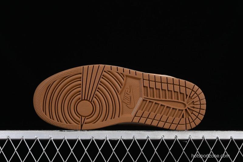 Nike Air Jordan 1 Low AJ1 Khaki Yellow Low-Top Casual Lifestyle Sneakers - HF5753-221