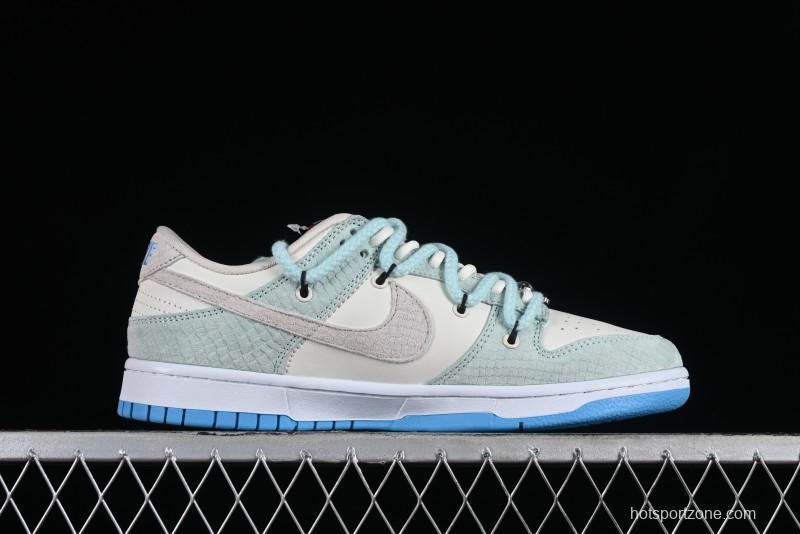 Nike SB Dunk Low Year of the Dragon Limited Edition - Gray Hook Dragon Soaring High Anniversary Premium Custom Low-Top Casual Skate Shoes - SJ2068-230