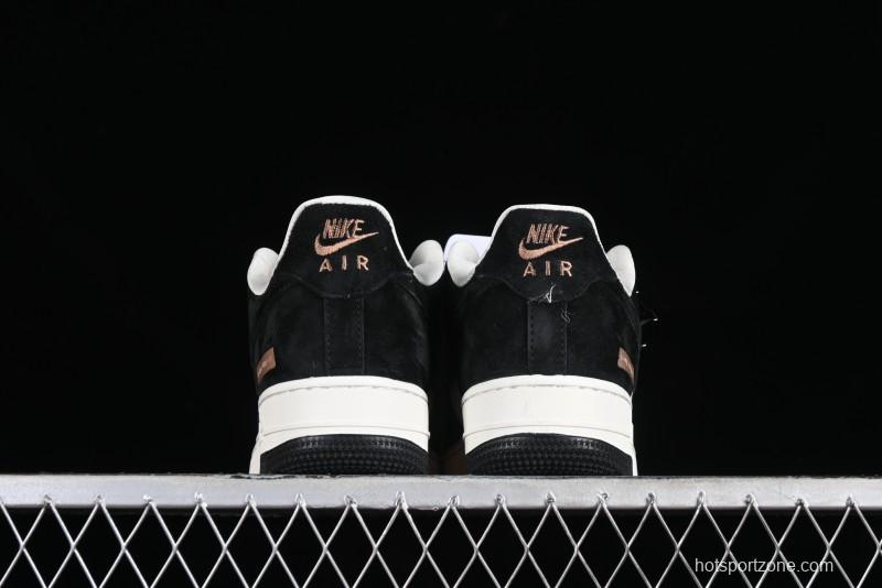 Nike Air Force 1 '07 Low LV Collaboration - Beige Black Pigskin Casual Sneakers - HD1968-010