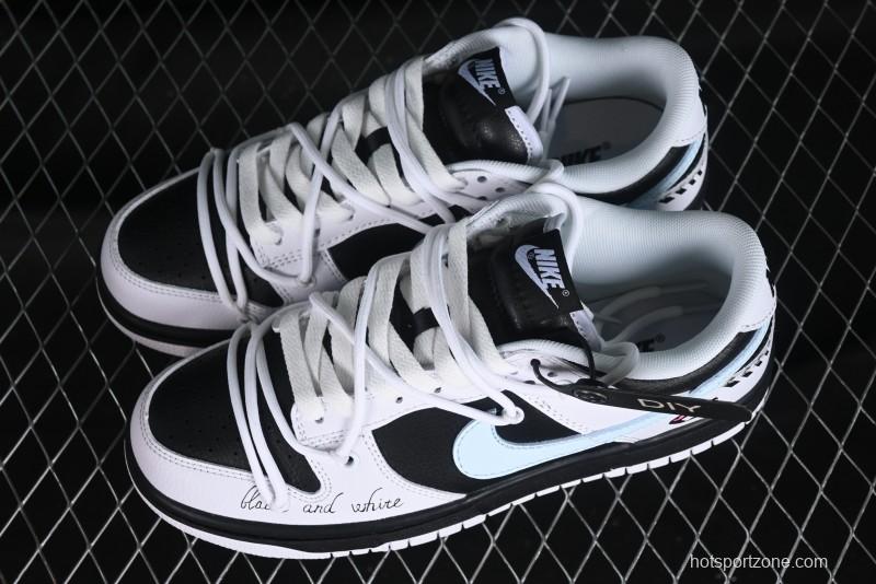 Nike Dunk Low Reverse Panda Graffiti Color SB Lace-Up Low-Top Casual Skate Shoes - FD9064-011