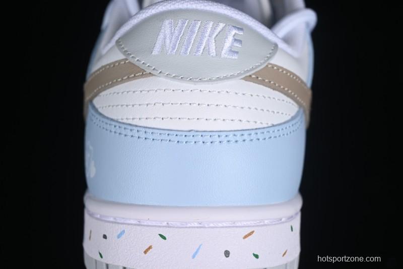 Nike Dunk Pure "Platinum" SB Low-Top Casual Sneakers with Dual Laces and Bear-Inspired Design - DV0831-101