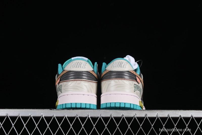 Nike Dunk Low Panda Prank Spring Touchdown Spring Forward Brown Green SB Strap Low Top Casual Skate Shoes - DV0834-101