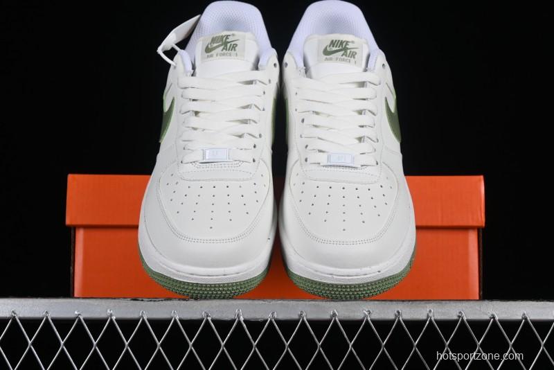 Nike Air Force 1 '07 Low Casual Sneakers in White Green - DV3808-106