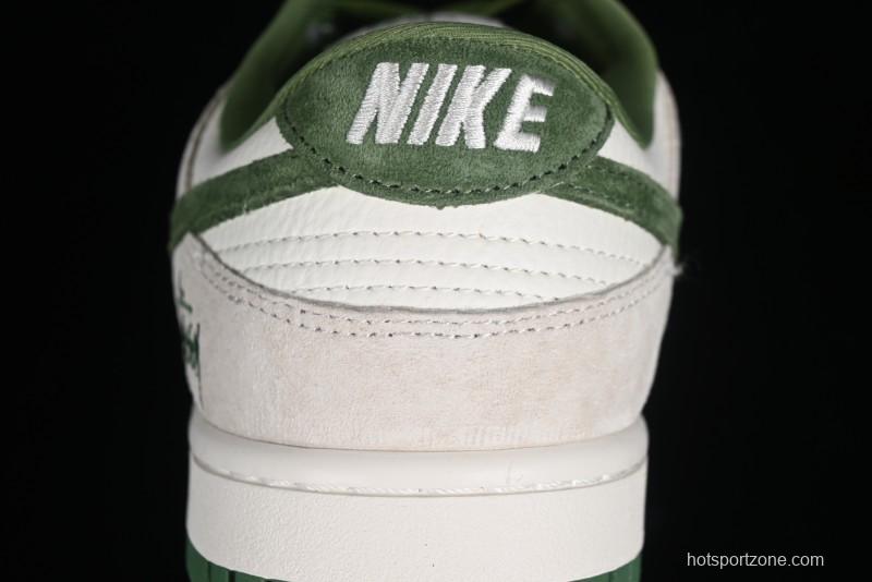 Stussy x Nike SB Dunk Low Retro Premium Casual Sneakers - DQ1098-340