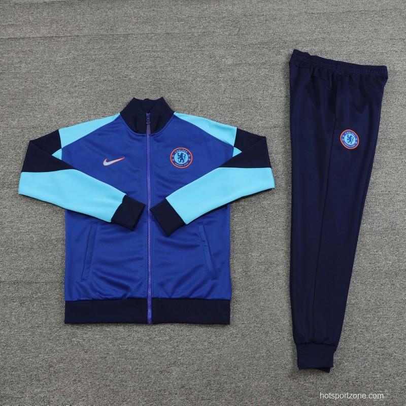 24/25 Chelsea Blue Full Zipper Jacket +Long Pants