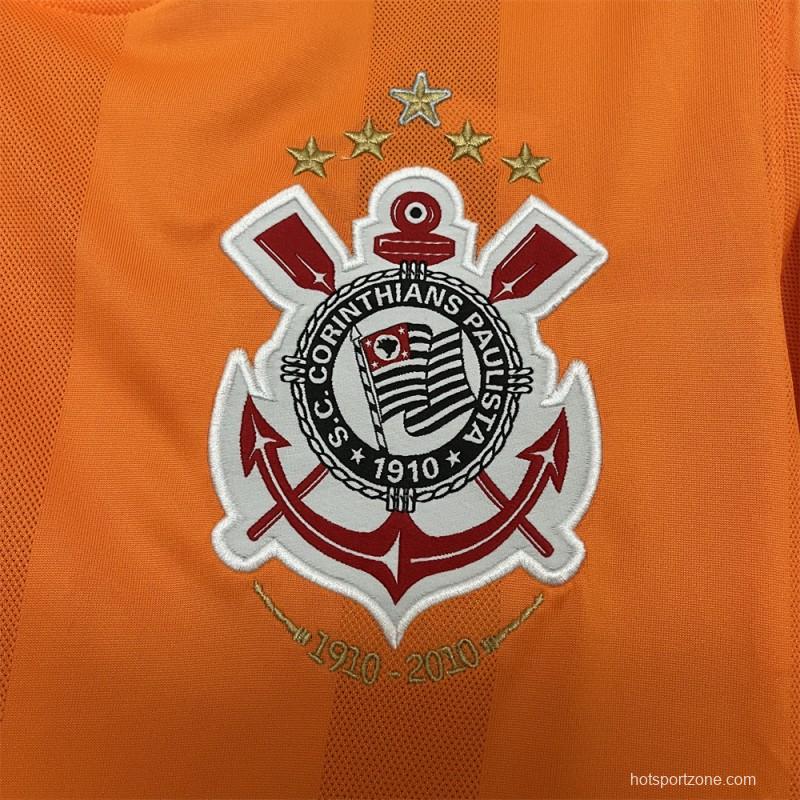 2010 Retro Corinthians Goalkeeper Orange Jersey