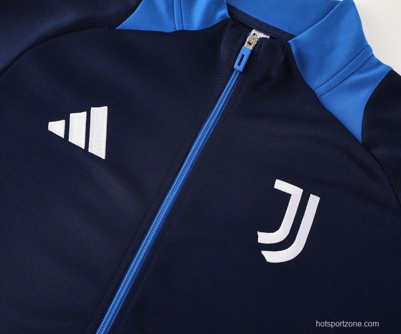 24/25 Juventus Blue Full Zipper Jacket +Long Pants