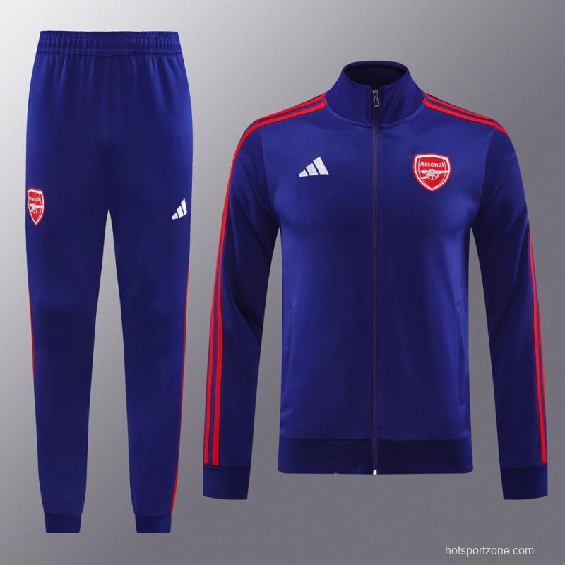 24/25 Arsenal Blue Full Zipper Jacket +Long Pants