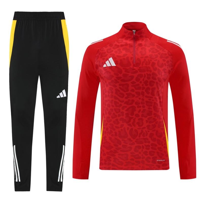 2024 Adidas Red Half Zipper Jacket+Long Pants