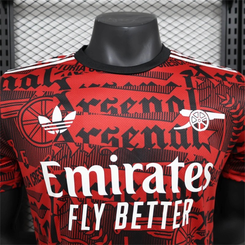 25/26 Player Version Arsenal Adidas Original Training Red/Black Jersey