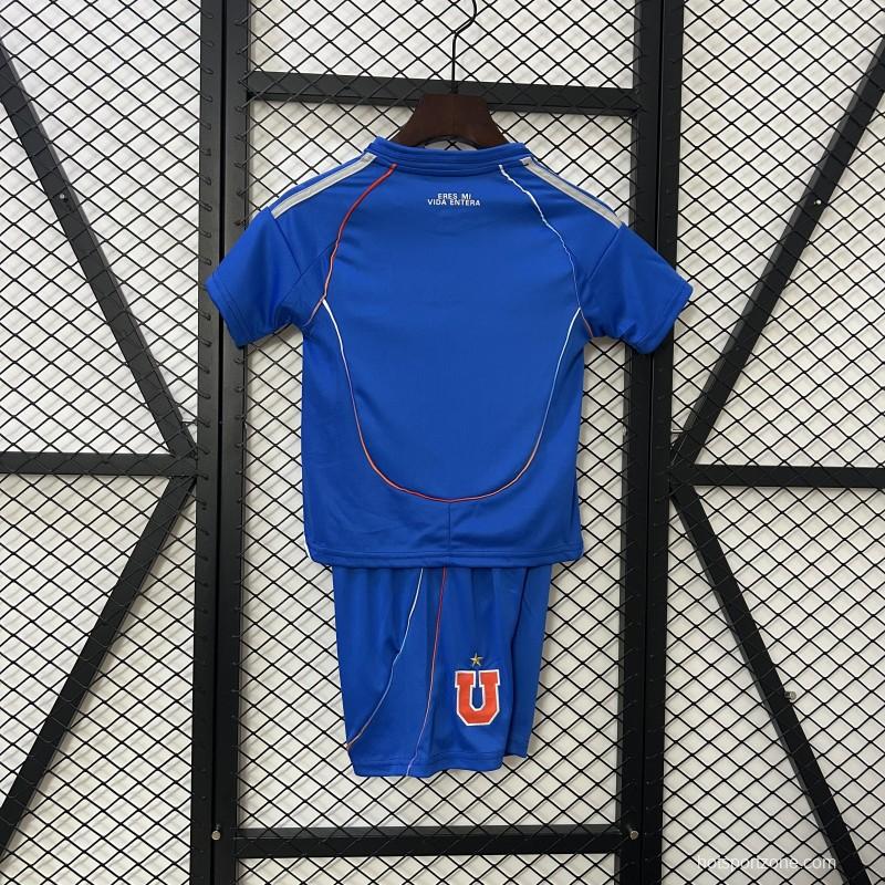 25/26 Kids Universidad De Chile Home Size 16-28 Jersey