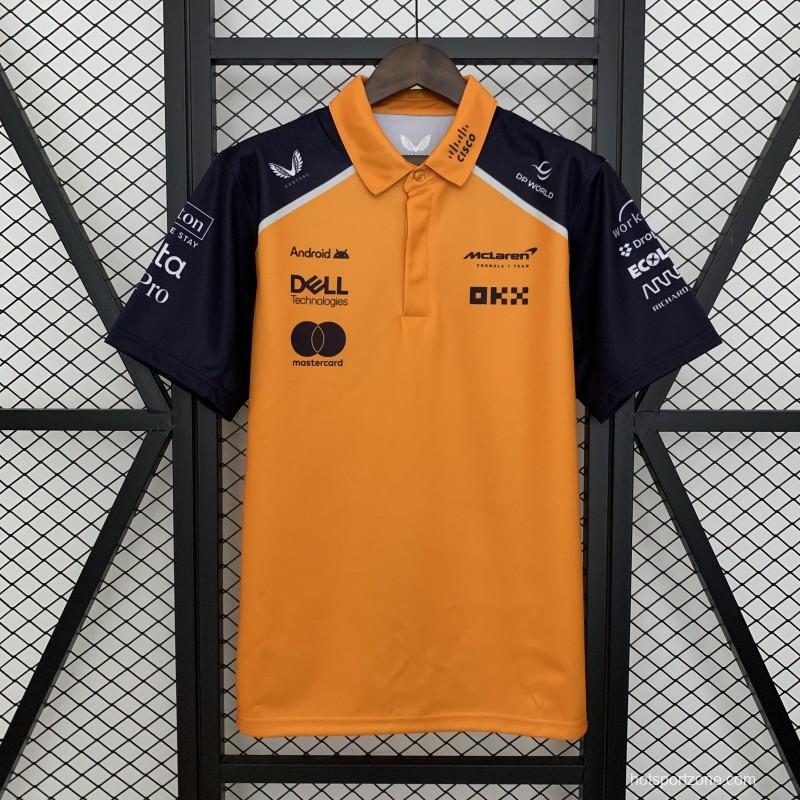2025 Polo F1 Formula  Orange Mclaren  Jersey