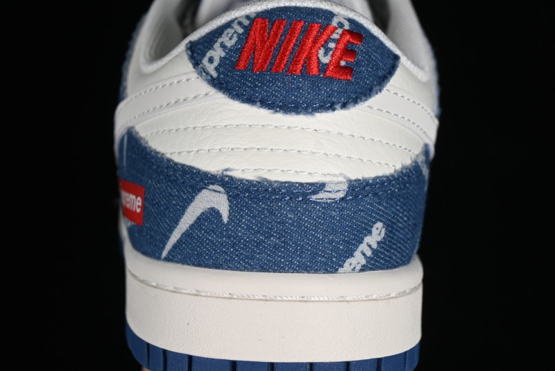 Nike Dunk Low Supreme - Denim Blue Jeans Anniversary High-End Customized Low-Top Casual Sneakers - FC1688-194