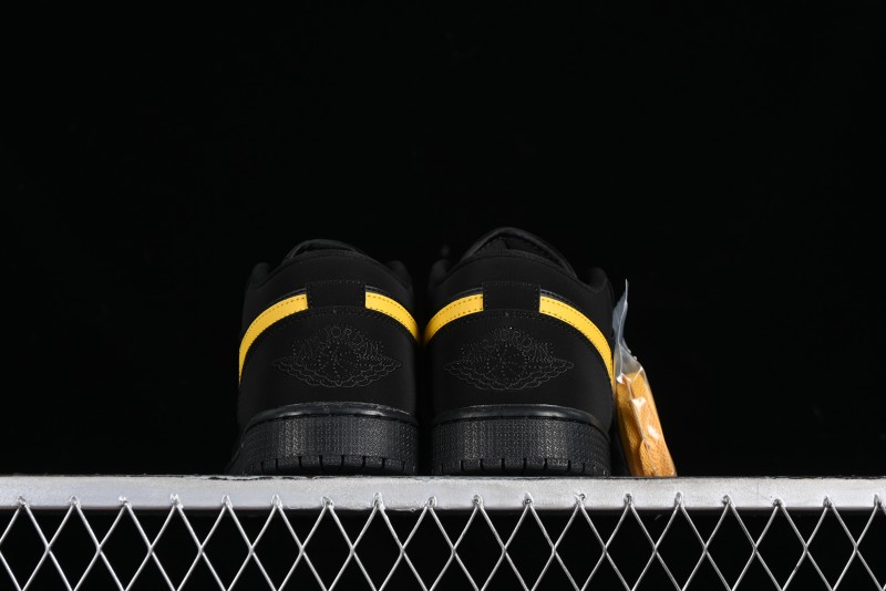 Nike Air Jordan 1 Low AJ1 Black Gold Hook Casual Sneakers - 553558-071