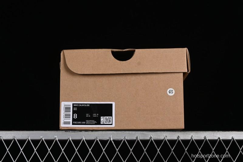 Nike Calm Slide Mule Comfortable Foam Sandals with Textured Footbed - FB2185-100