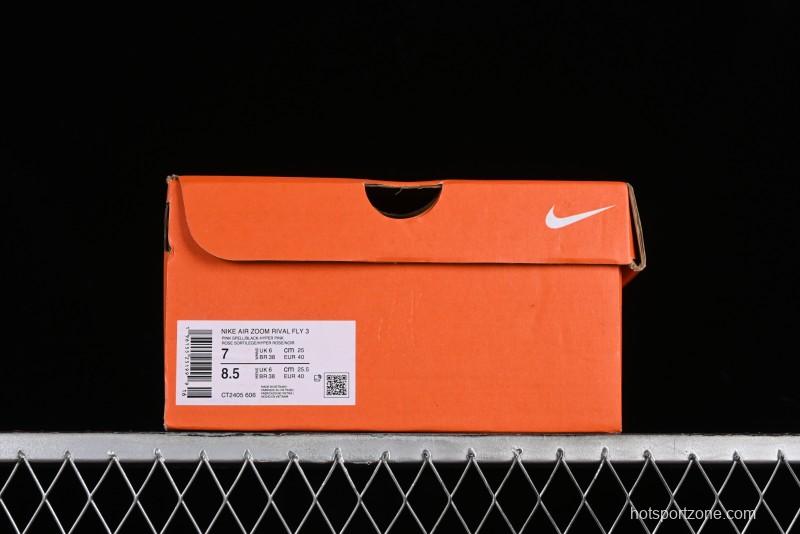 Nike Zoom Rival Fly 3 Lightweight Fabric Comfortable Cushioned Anti-Slip Low-Top Casual Running Shoes - CT2405-100