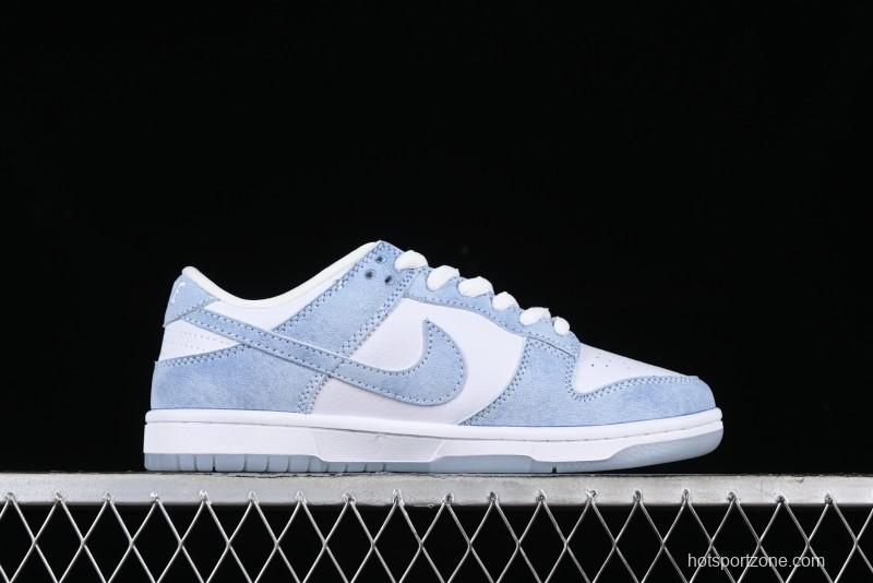 Nike SB Dunk Low Supreme Collaboration - Ice Crystal Blue Anniversary High-End Custom Low-Top Casual Skate Shoes - JH8039-939