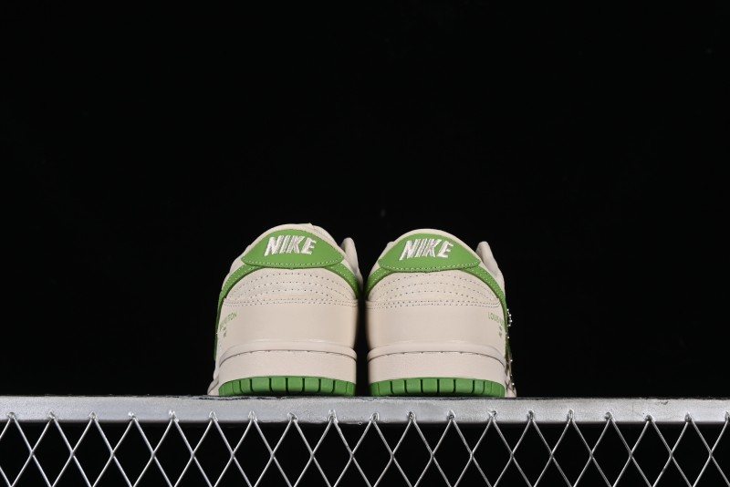 Nike SB Dunk Low LV Collaboration - Emerald City Anniversary High-End Custom Low-Top Casual Skate Shoes - XB3802-345