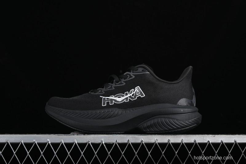 HOKA ONE ONE MACH 6 Flagship Racing Shoes with Carbon Plate Technology and Asymmetric Design - 114791 BLACK