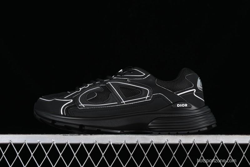 Dior B30 Sneakers with Reflective CD30 Logo and Lightweight Rubber Sole - CD30