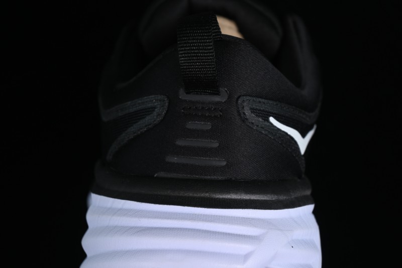 HOKA ONE ONE Bondi 8 Functional Cushioned Running Shoes with Engineered Mesh Upper - 1123202 BWHT
