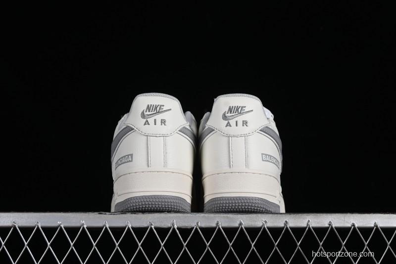 Balenciaga x Nike Air Force 1 '07 Low Triple Swoosh Beige Grey Casual Shoes - FR0538-091