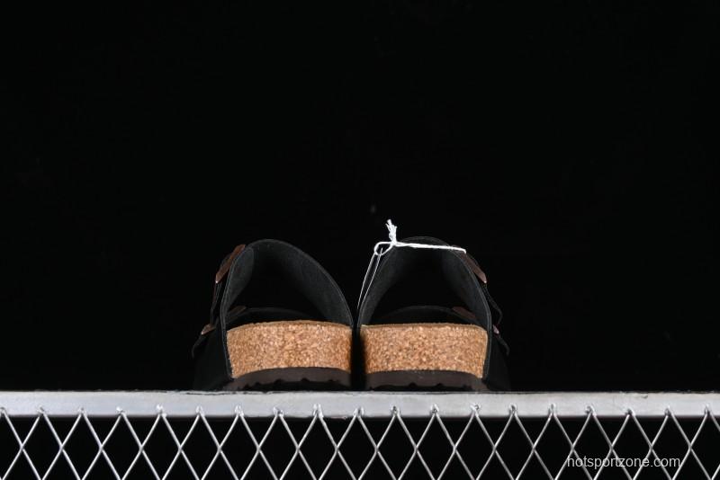 Birkenstock Sandals with Soft Suede Leather and Lambswool Footbed - G.D4