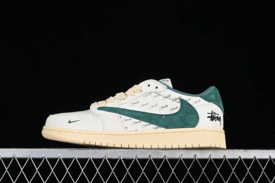Nike Travis Scott x Fragment Design x Air Jordan 1 Low OG SP AJ1 Retro Sneakers with Unique Collaboration Details - YQ2088-669
