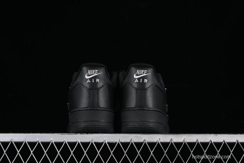 Nike Air Force 1 '07 Low Silver Swoosh Casual Sneakers - HQ1180-001