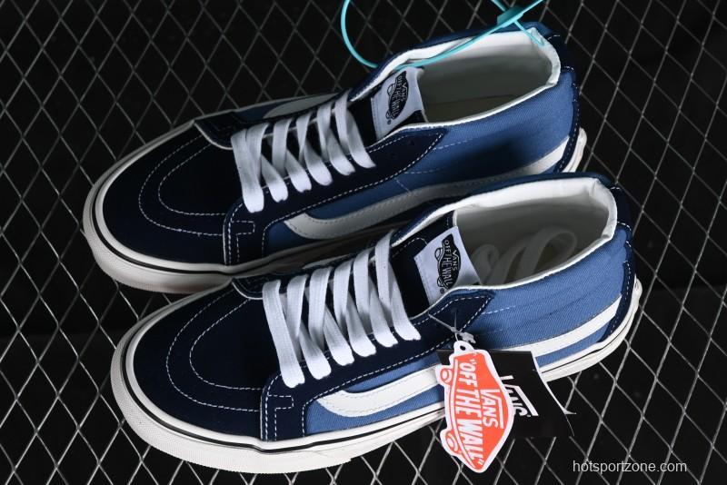 Vans Sk8-Mid Navy Blue Mid-Top Retro Classic Casual Canvas Shoes - VN0A391F5TU