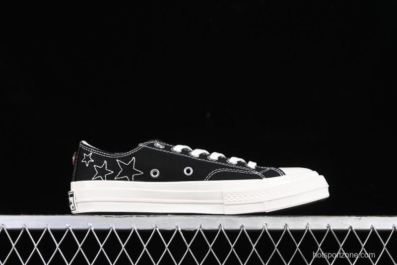 Converse Chuck 70 SNL Low Top Canvas Sneakers with Star Embroidery and Metal Studs - A11612C
