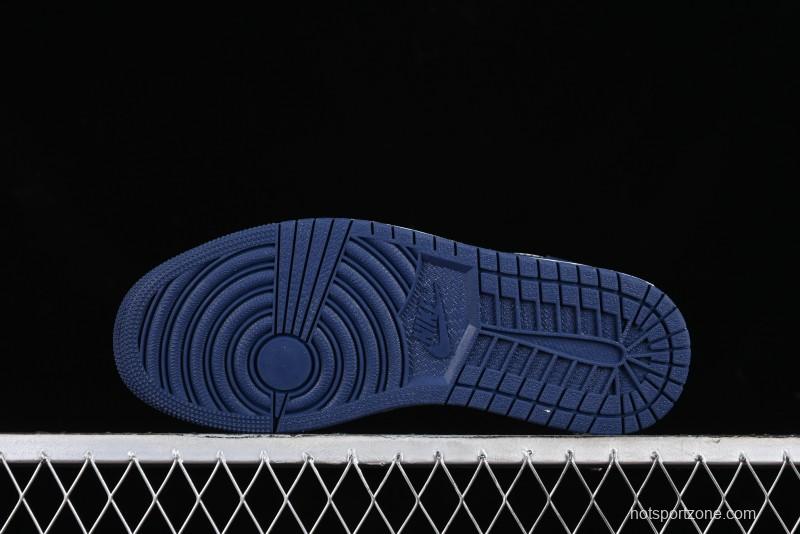 Nike Travis Scott x Fragment Design x Air Jordan 1 Low OG SP AJ1 LV Collaboration Light Blue Violent Bear Low-top Casual Sneakers - SJ2068-100