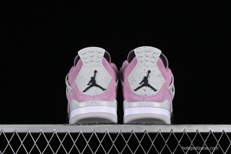 Nike Air Jordan 4 Retro Sneakers in Orchid Pink with Cement Grey Accents - AQ9129-501