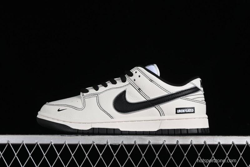 Nike SB Dunk Low UN Collaboration - Beige Black Swoosh Anniversary High-End Custom Low-Top Casual Skate Shoes - FC1688-139
