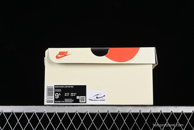 Stussy x Nike SB Dunk Low Anniversary Custom Sneakers with Blue Swoosh - DQ1098-379