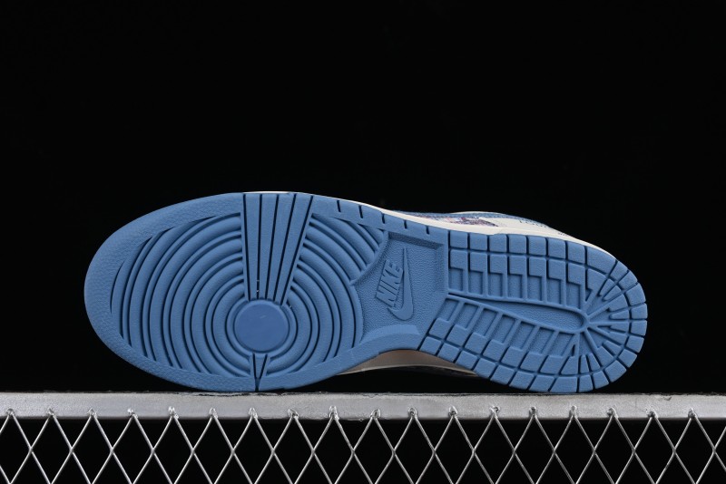 Nike SB Dunk Low LV Collaboration - Beige Blue Chanel Style Anniversary High-End Custom Low-Top Casual Sneakers - XX2025-323