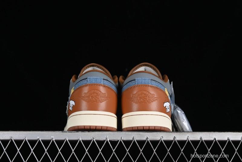 Nike Air Jordan 1 Low AJ1 Customized Low-Top Casual Sneakers - FZ5042-041