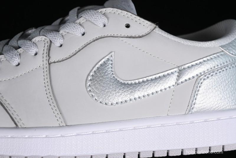 Nike Air Jordan 1 Low AJ1 Grey Silver Low-Top Casual Sneakers - CZ0790-002