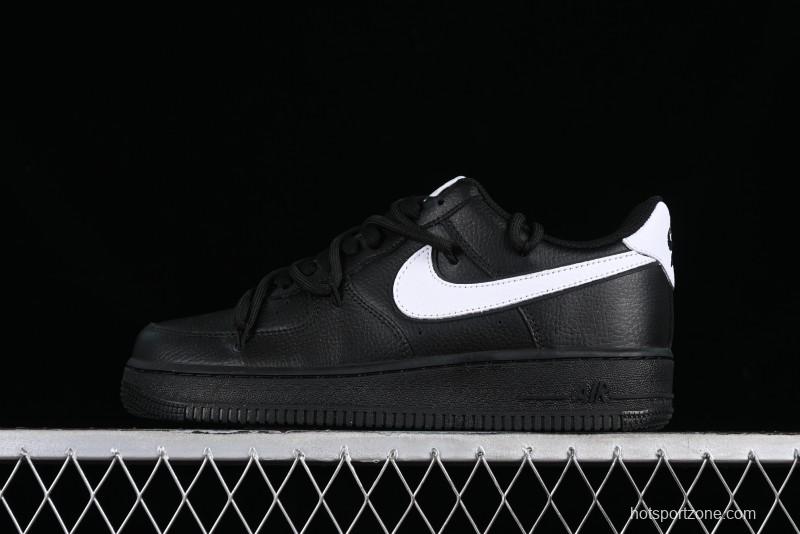 Nike Air Force 1 '07 Low Classic Lace-Up Casual Sneakers in Black & White - ZH0316-018