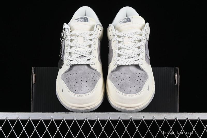 Nike SB Dunk Low The North Face Collaboration - Beige Suede Anniversary High-End Custom Low-Top Casual Skate Shoes - XD6188-020
