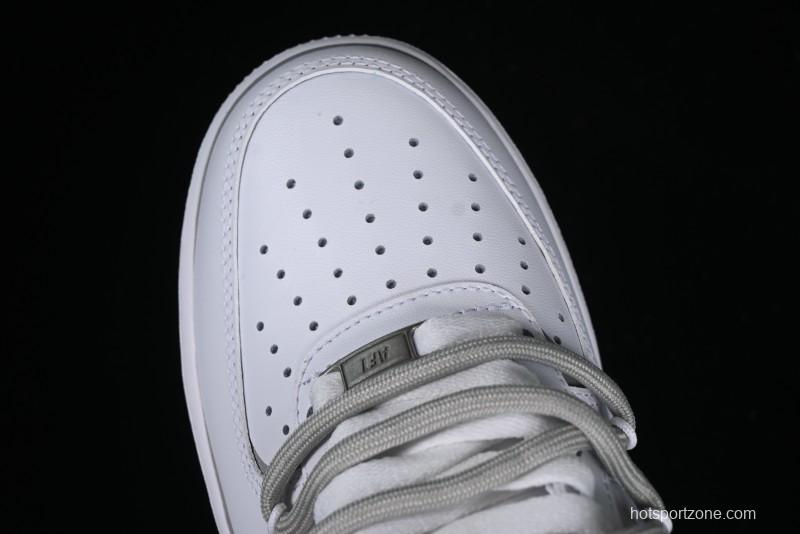 Nike Air Force 1 '07 Low Spray Paint White Grey Strap Low-Top Casual Sneakers - ZH0316-017