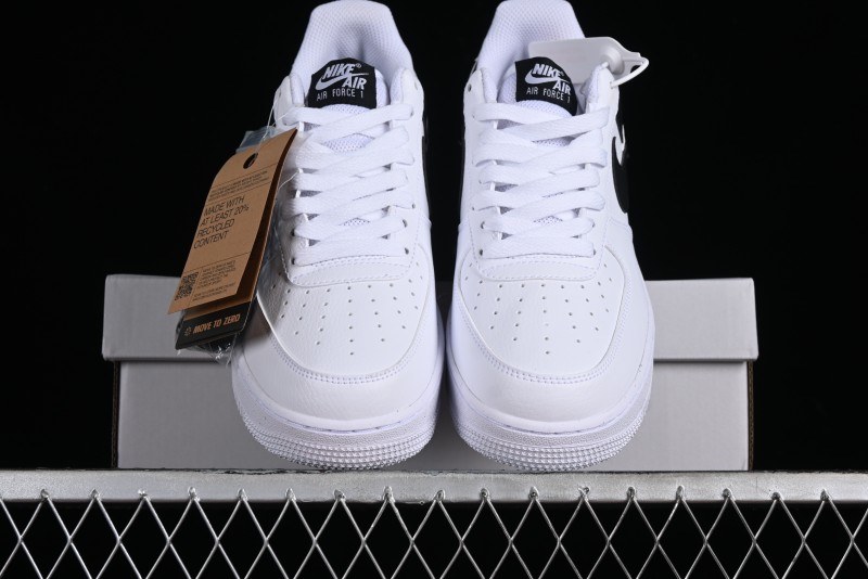 Nike Air Force 1 '07 Low Black White Broken Hook Casual Sneakers - HF9096-100